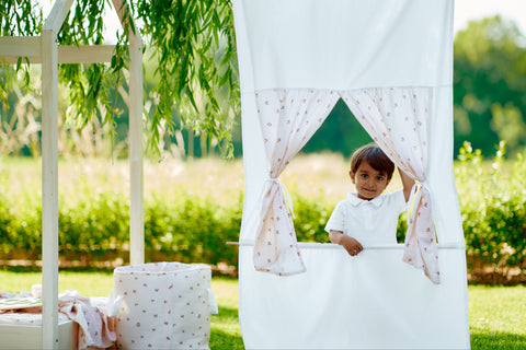 Puppet theater Punch and Judy show muslin cherries including telescopic rod