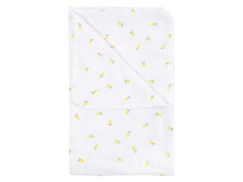Babydecke Musselin gelbe Zitronen