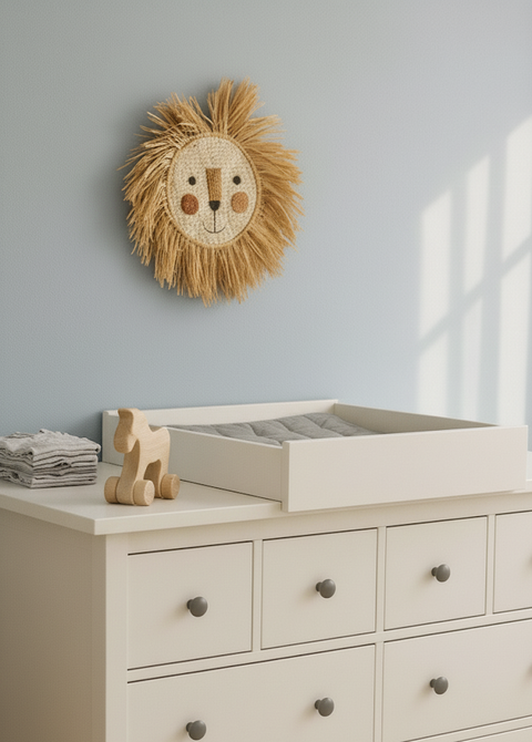 White changing attachment for cross-changing suitable for wide and narrow HEMNES dresser