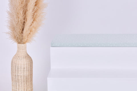 Sitzauflage für Ikea TROFAST Musselin mint Pusteblumen