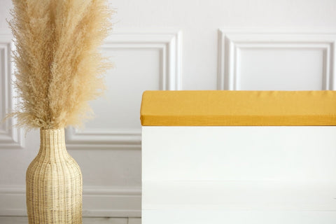 Sitzauflage für Ikea TROFAST Leinen gelb senfgelb