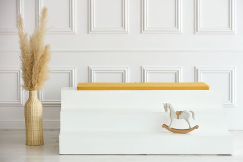 Sitzauflage für Ikea TROFAST Leinen gelb senfgelb