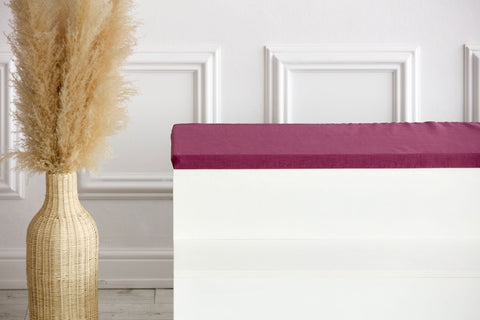 Sitzauflage für Ikea TROFAST Leinen magenta dunkel