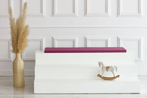Sitzauflage für Ikea TROFAST Leinen magenta dunkel