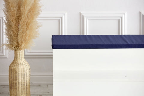 Sitzauflage für Ikea TROFAST Leinen blau dunkelblau