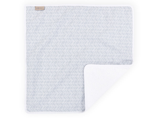 Changing Pad White Feather Pattern on Gray