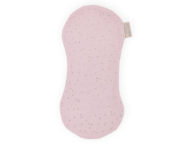Burp cloth muslin gold dots on pink