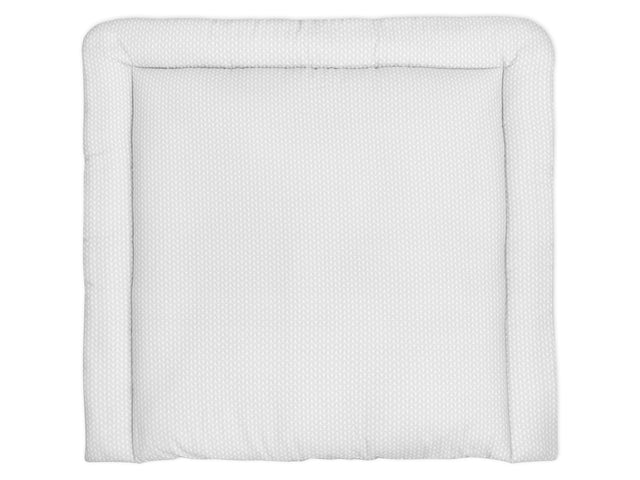 Cambiador hojas pequeñas gris claro sobre blanco