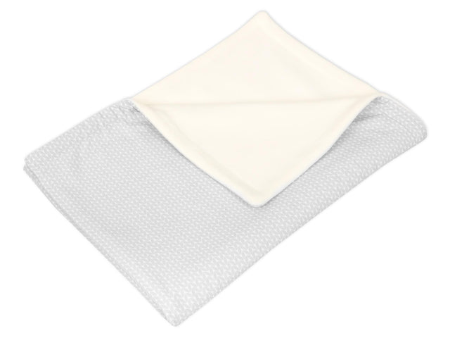 Baby blanket small leaves light gray on white