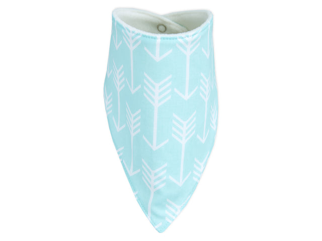 Foulard Triangle Flèches Blanches sur Menthe