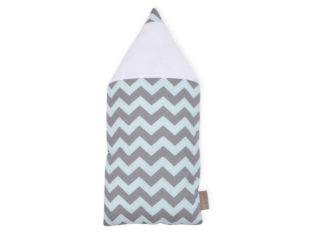 Cloth pencil Chevron light gray and mint