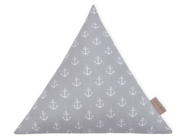 Fabric triangle white anchors on grey