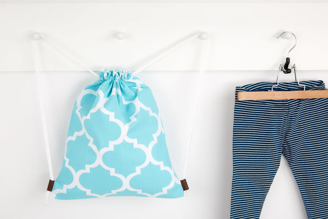 Gym bag Moroccan clover turquoise