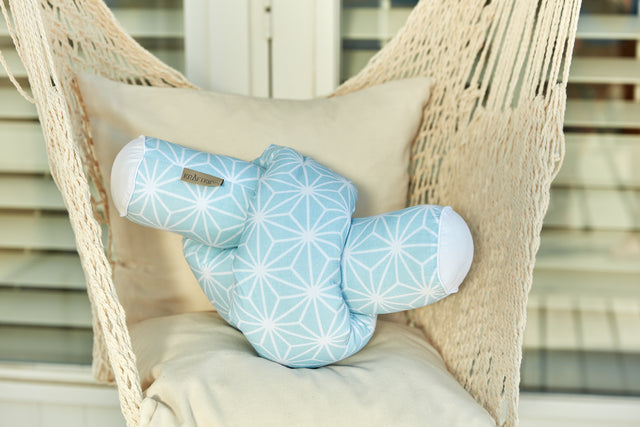 Baby changing table surround white diamante on pastel blue