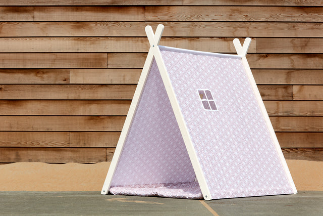 Play tent white diamante on cameo pink