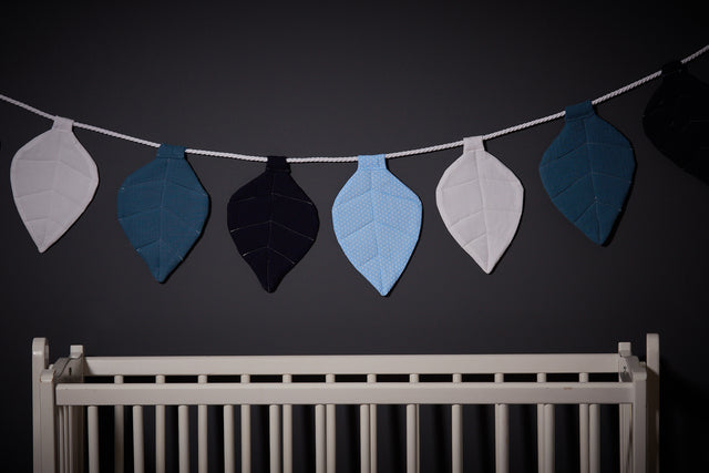Bunting muslin blue dark blue white
