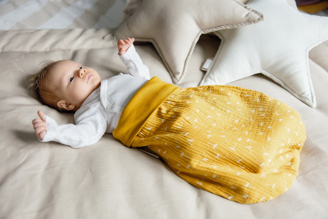 Onesie spring summer muslin yellow dandelion