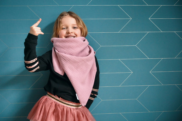 Scarf muslin pink