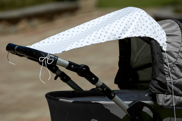 Awning gray dots on white