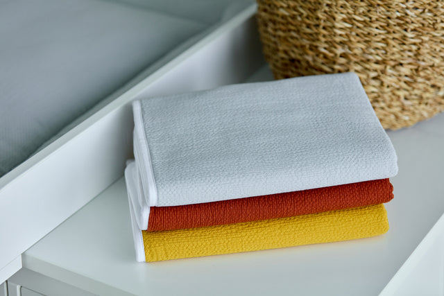 Changing mat double crepe grey
