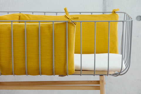 Nest dobbelt crepe gul sennep
