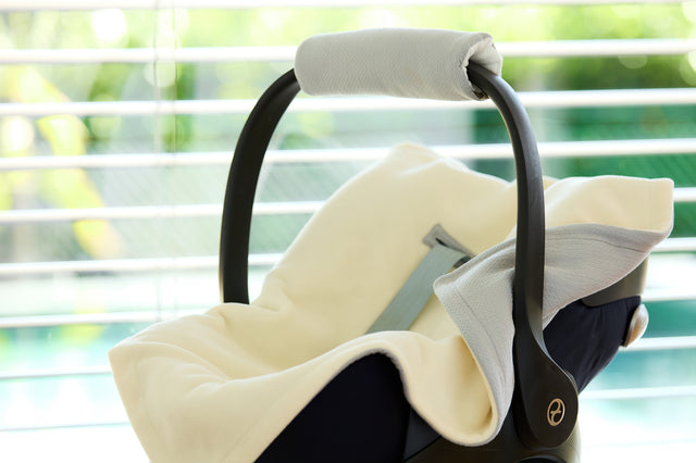 Blanket for baby carrier winter double crepe grey