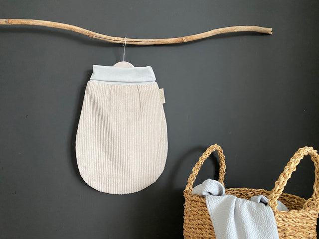 Romper Bolsa Primavera Verano Pana Ancho Beige Topo