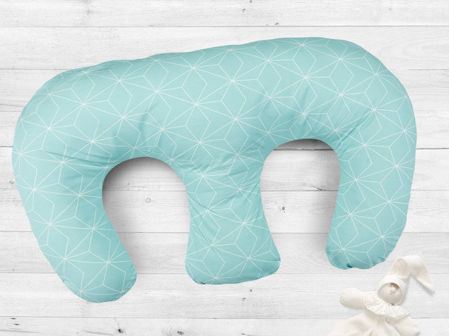 Nursing pillow for twins muslin pink