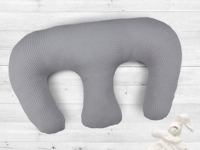Almohada de lactancia para gemelos Muselina rosa