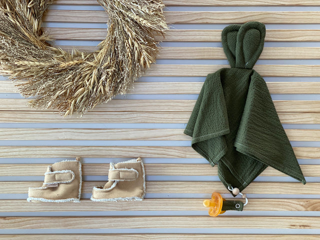 Cuddle Cloth Doble Crepé Verde Otoño
