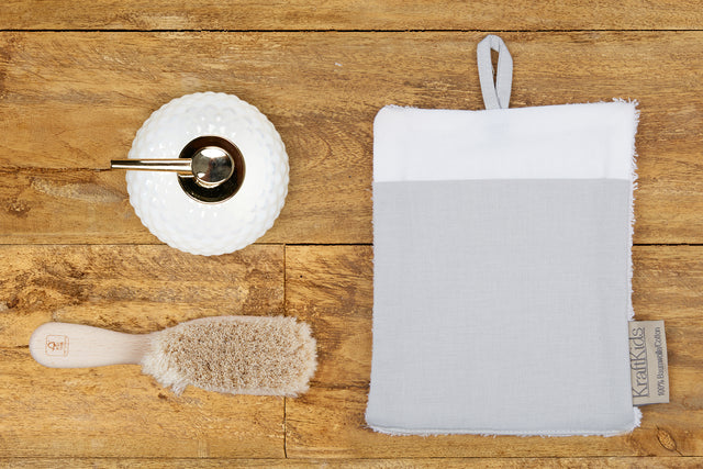 Washcloth plain grey
