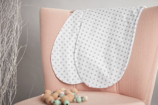 Nursing pillowcase gray dots on white
