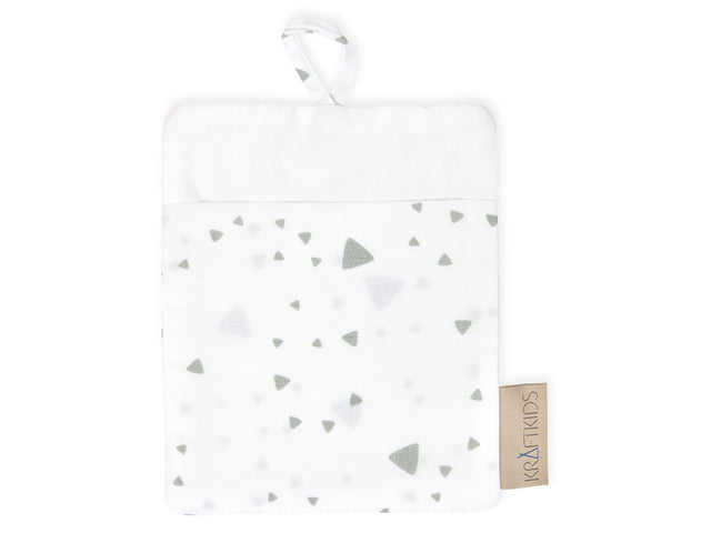 Washcloth rounded triangles grey