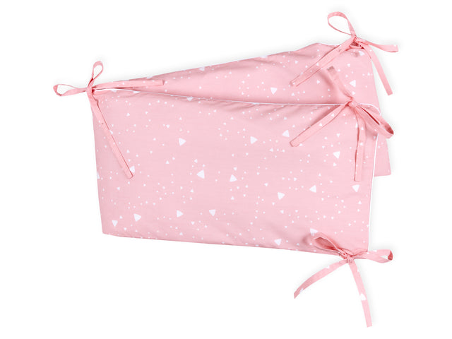 Pare-chocs triangles arrondis blanc sur rose