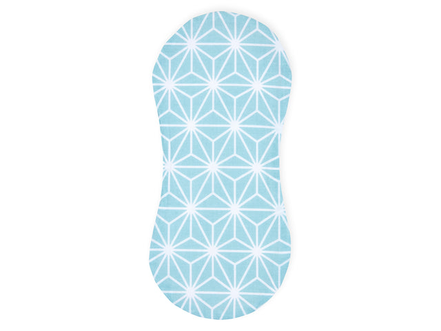 Burp Cloth White Diamante on Pastel Blue