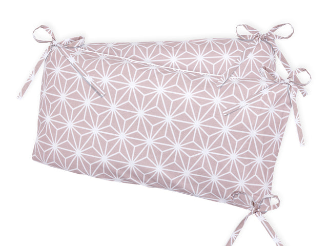 Bumper white diamante on cameo pink