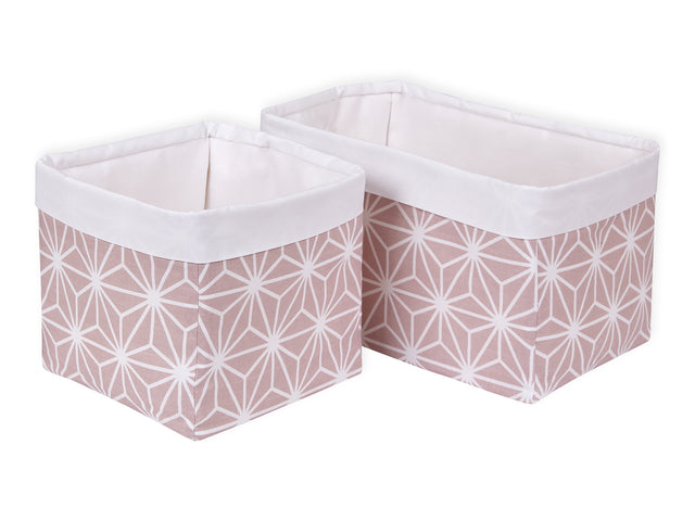 Cup of white diamante on cameo pink