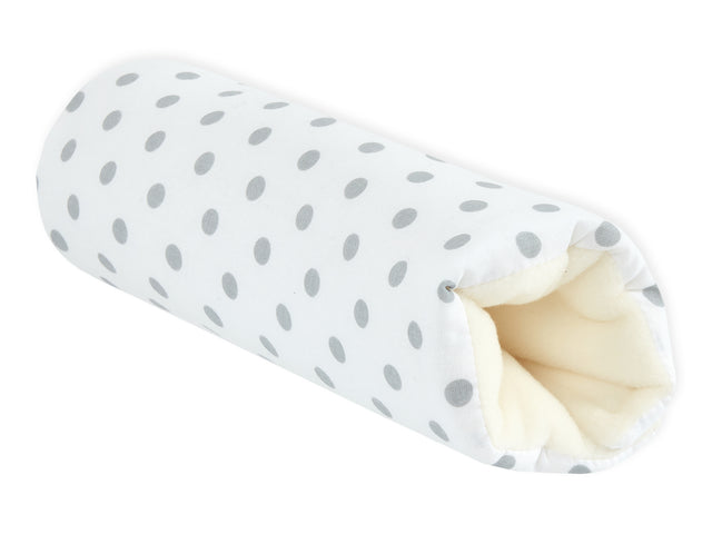 Armschoner Babyschale graue Punkte auf Weiss