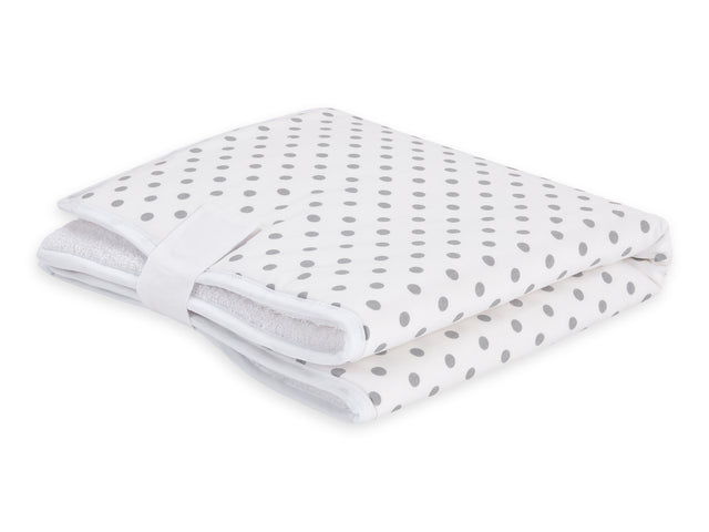 Travel changing pad gray dots on white