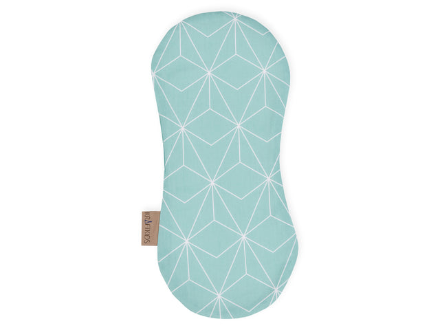 Burp Cloth White Thin Diamonds on Mint