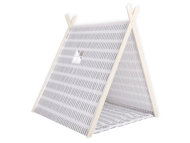 Jouez aux lignes grises de tente sur le blanc