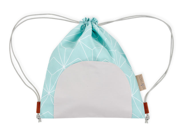 Sac de sport blanc diamants fins sur menthe