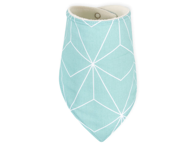 Triangle scarf white thin diamonds on mint