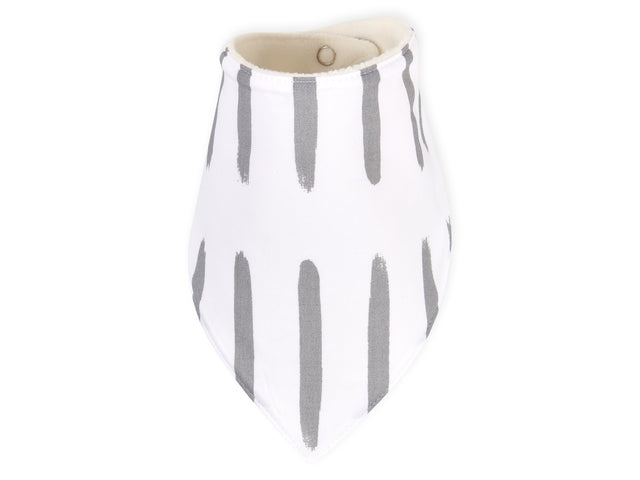Foulard triangulaire lignes grises sur blanc