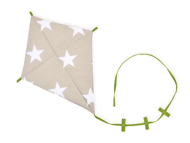 Air dragon large white stars on beige