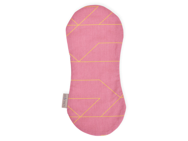 Burp cloth gold lines on pink
