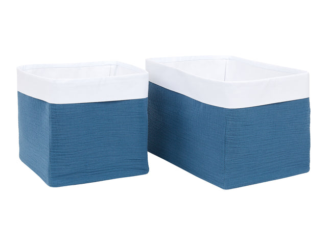Basket muslin blue