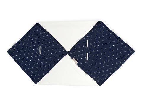 Couverture pour porte-bébé hiver mousseline ancre bleu foncé