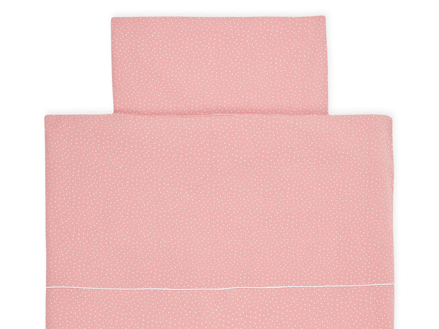 Duvet cover set muslin pink dots