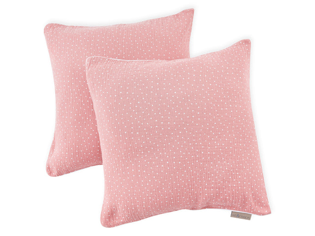 Cushion cover muslin pink dots